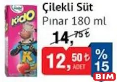 PINAR ÇİLEKLİ SÜT 180 ML